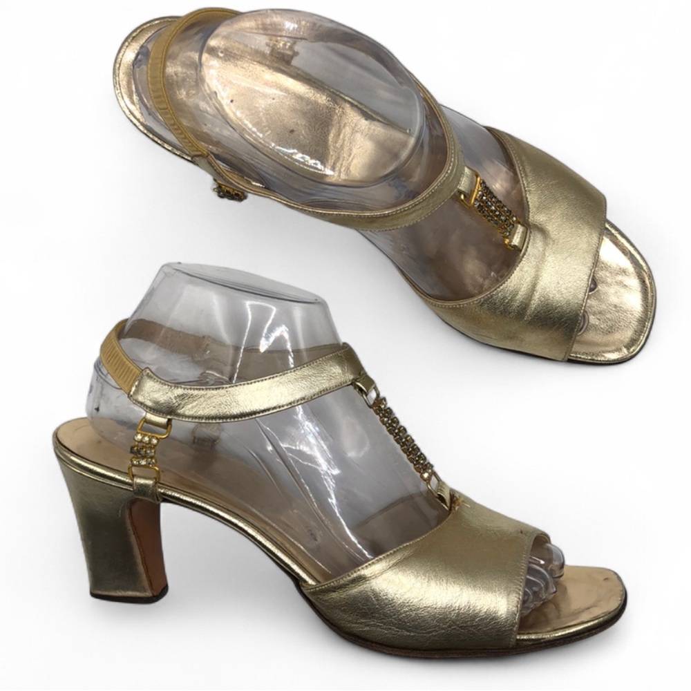 Jack Rogers Women's Rhinestone T-Strap Sandal Heel